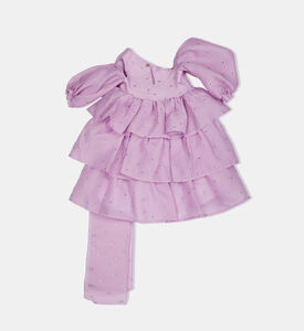 Girl Bow-detailed Flared Dress Girl Bow-detailed Flared Dress