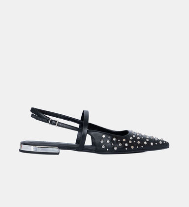 Edgy Metallic Block Flat Shoes
