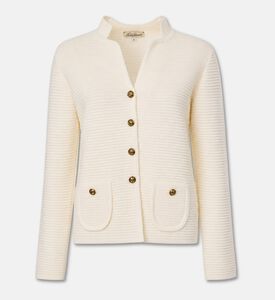 Luisa Spagnoli Textured Buttoned Knit Jacket, Packshot View