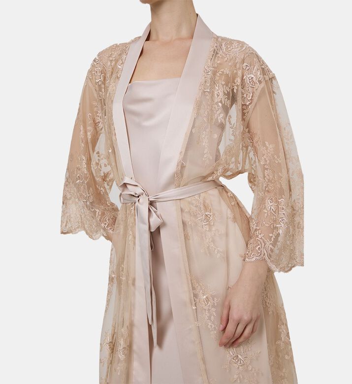 Darling Lace-trim Nightgown With Robe