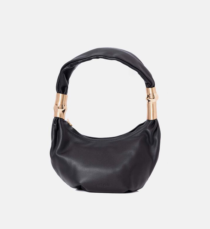 Mealea Embellished Slouchy Crescent Shoulder Bag