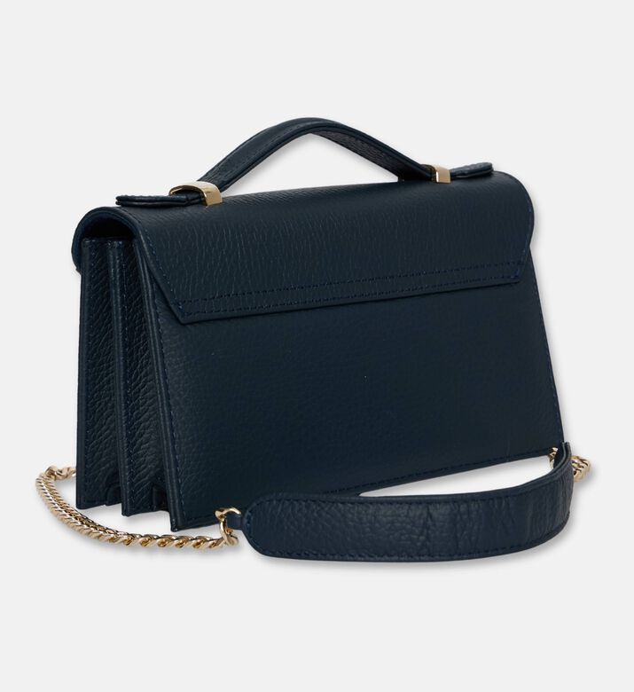 Maya.M Glam Leather Square Bag, Navy, Packshot View