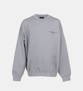 سويت شيرت قطن بياقة مستديرة بطبعة غرافيك