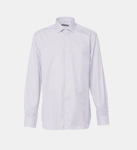 قميص قطن مخطط كلاسيكي