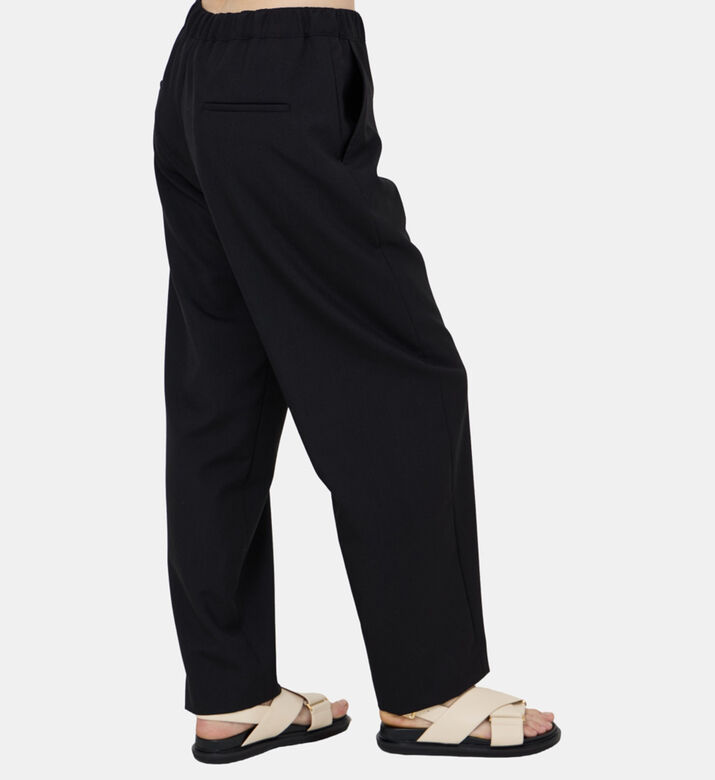 Logo-embroidered High-waist Pants