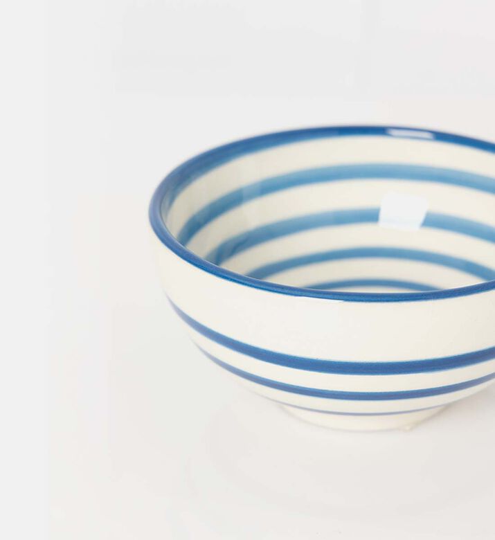 Easy Life Hand-painted Ceramic Bowl, Blue, Packshot View