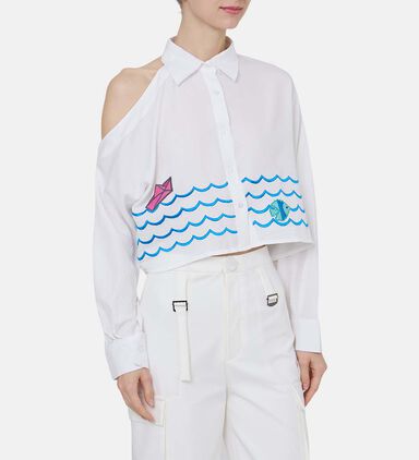 Linen Paper Boat Fishies Shirt