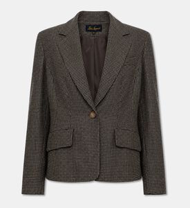 Luisa Spagnoli Houndstooth Single-breasted Blazer, Packshot View