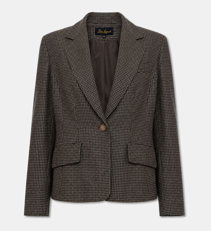 Luisa Spagnoli Houndstooth Single-breasted Blazer, Packshot View