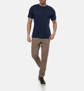 Hackett London Stripe-print Short-sleeve T-shirt, Navy, L, Model View