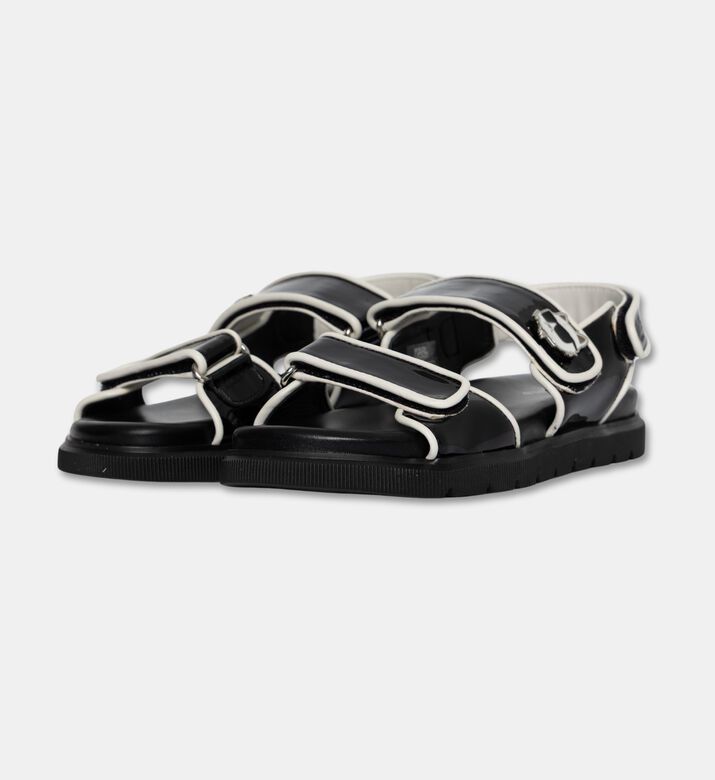 Karl Lagerfeld Icon Accent Adjustable Patent Sandals, Packshot View