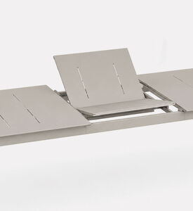 Home Deco and More Laser-cut Aluminum Extension Dining Table, Taupe, Packshot View