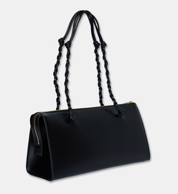 Jil Sander Tangle Tent Leather Shoulder Bag, Black, Packshot View