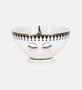Me Icons Ceramic Face-print Bowl