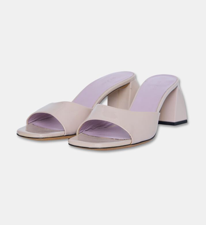 By Far Romy Leather Square Toe Mules, Packshot View