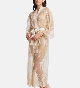 Embroidered Flower Long Cover-up