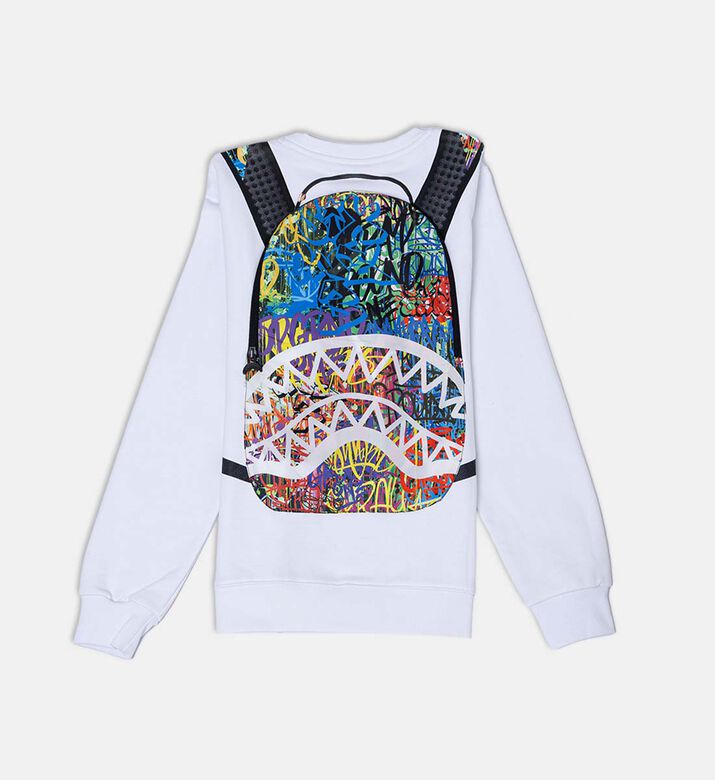 Les Backpack-in-the Crew Sweatshirt
