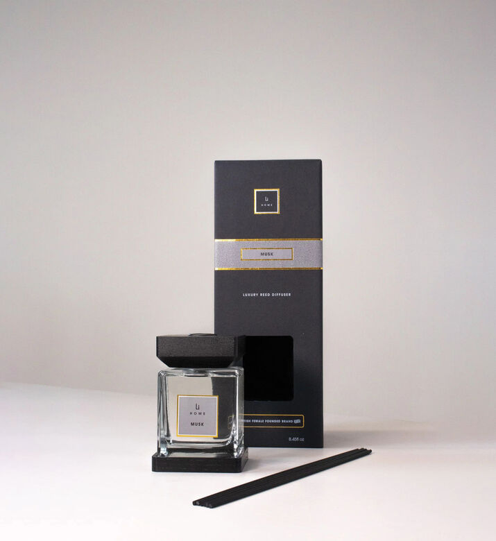 Home Life Style Diffuser Square Reed Musk, Clear, 250-ml, Packshot View