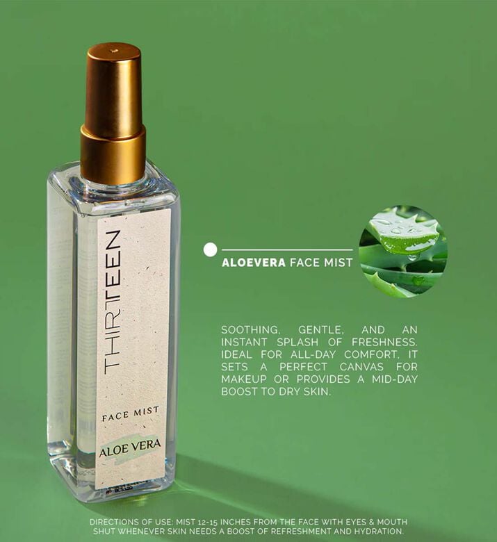 Thirteen Aloe Vera Face Mist, Packshot View Thirteen Aloe Vera Face Mist, Packshot View
