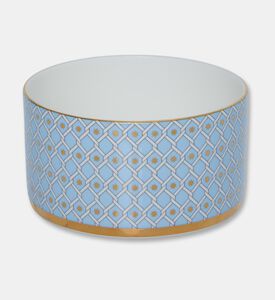 Imperial Gold-toned Trim Red Lattice Jewelry Box, Blue, Packshot View