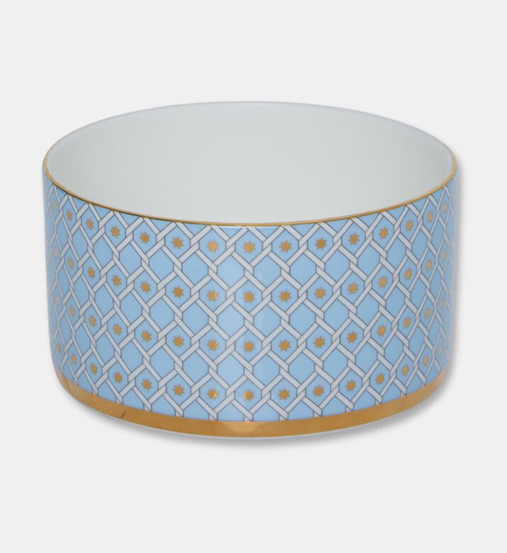 Imperial Gold-toned Trim Red Lattice Jewelry Box, Blue, Packshot View