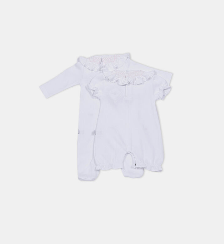 طقم دنغري مكشكش بتطريز نحل 4 قطع