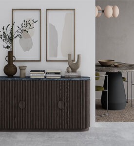 Home Deco and More Oval Wooden Base Buffet, Packshot View