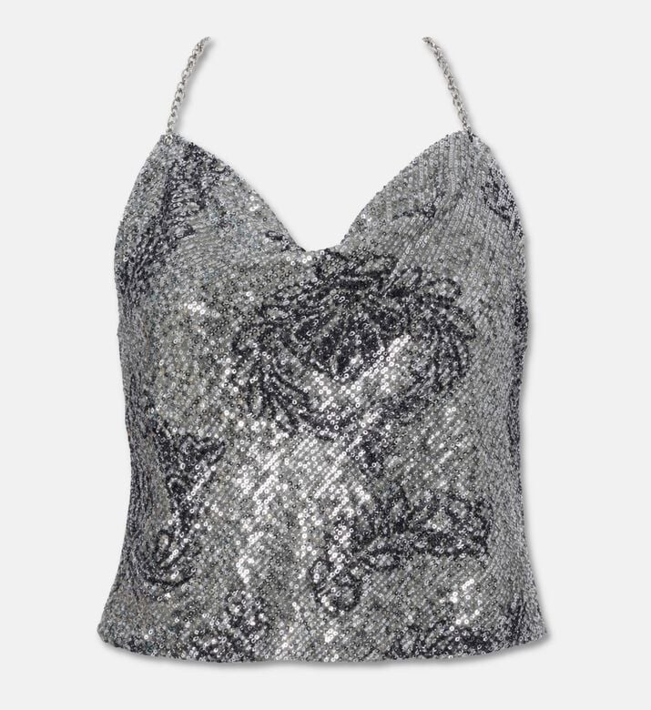 Ba and Sh Sequined Sleeveless Top, Packshot View