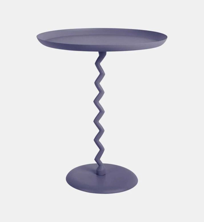 Leitmotiv Zig-zag Monochrome Side Table, Dark-blue, Packshot View