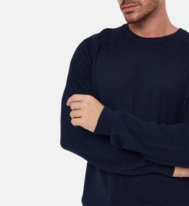 Corneliani Knit Crewneck Regular-fit Top, Navy, 56, Model View