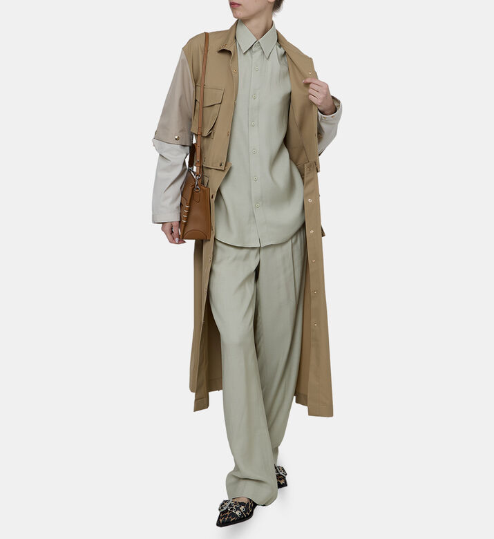 Cupro Oversized Button-down Shirt