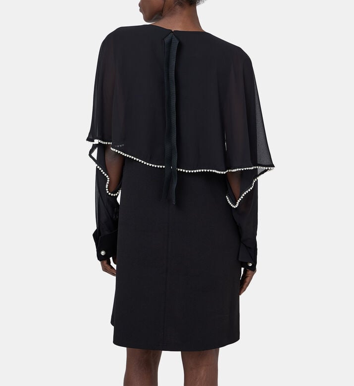 Pearls Cape Sleeve Dress Pearls Cape Sleeve Dress