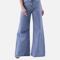 High Waist Wide Leg Denim Jeans