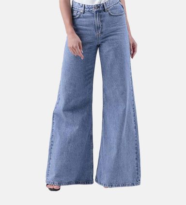 High Waist Wide Leg Denim Jeans