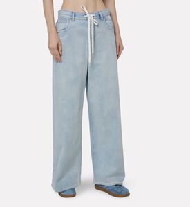 MM6 Drawstring Closure Wide-leg Pants, Model View