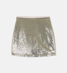 تنورة قصير مزينة بترتر