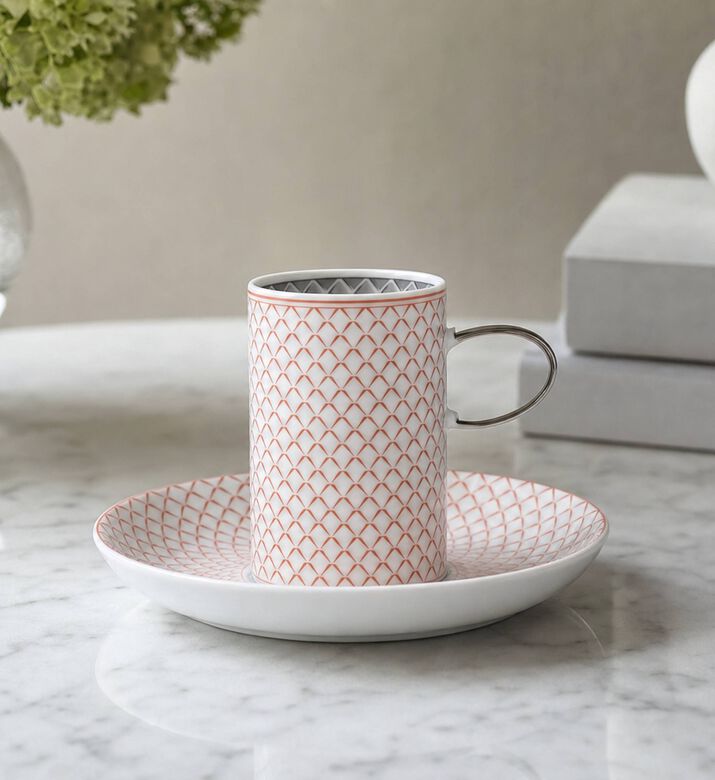 Vista Alegre Maya Porcelain Coffee Cup Saucer, Model View