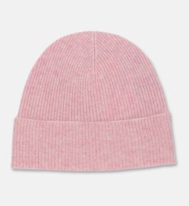 Galeries Lafayette Classic Ribbed Knit Hat, Pink, Packshot View