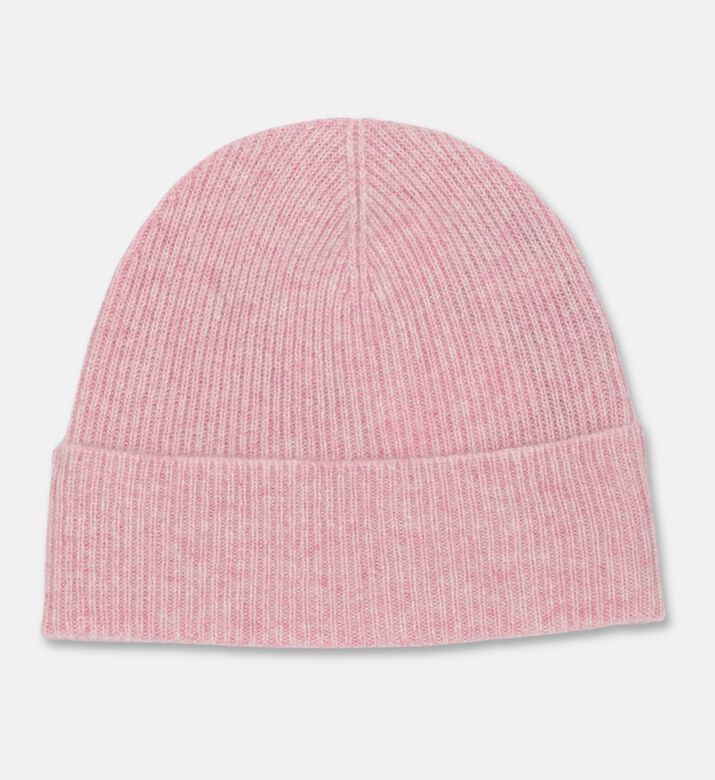 Galeries Lafayette Classic Ribbed Knit Hat, Pink, Packshot View