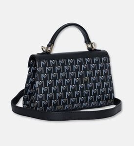 Maya.M Leticia Monogram Flap Bag, Black, Packshot View