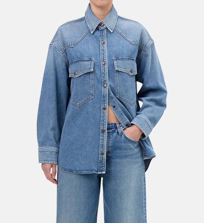 Agolde Button Closure Long-sleeve Shirt, Model View