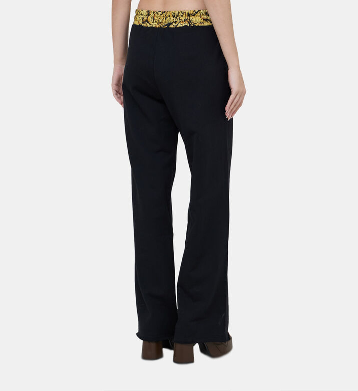 Rhinestone Embellished Fleece Trousers