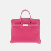 Hermes Togo Leather Palladium-finish Birkin Bag Preowned