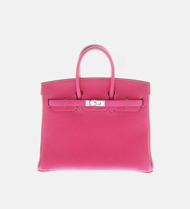 Hermes Togo Leather Palladium-finish Birkin Bag Preowned