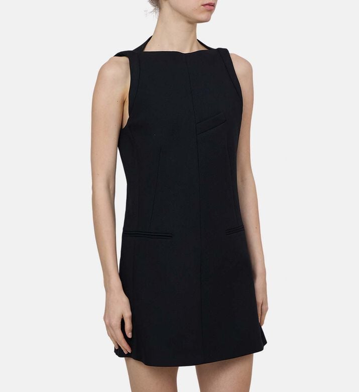 High Neck Structured A-line Dress High Neck Structured A-line Dress