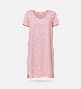 Galeries Lafayette Floral-print Lace Trim Nightgown, Packshot View