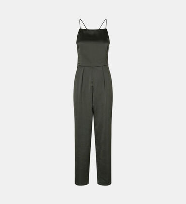 Satin Open Back Jumpsuit