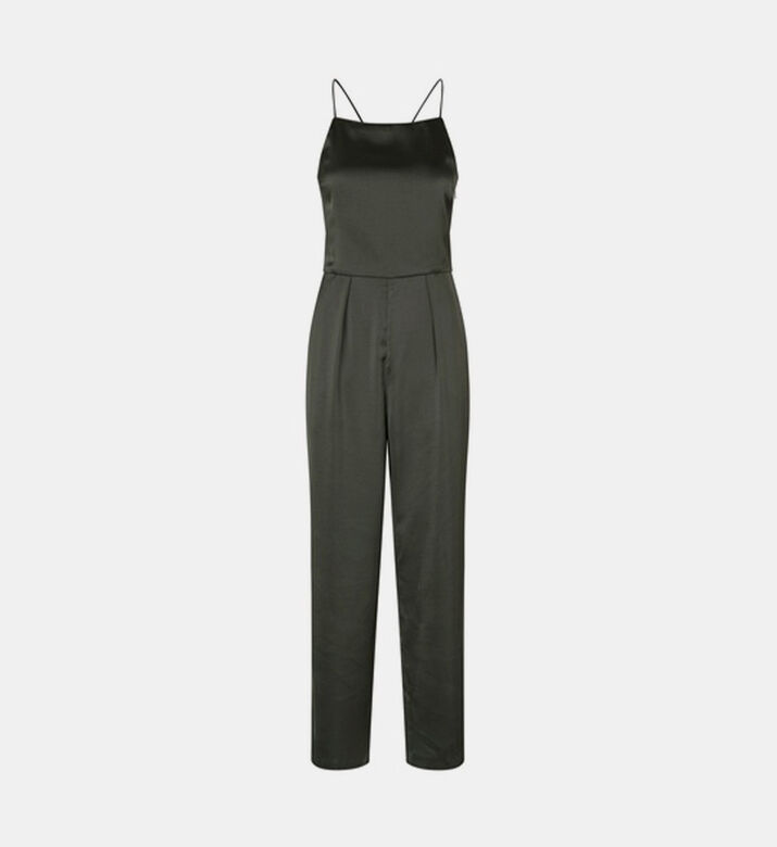 Satin Open Back Jumpsuit