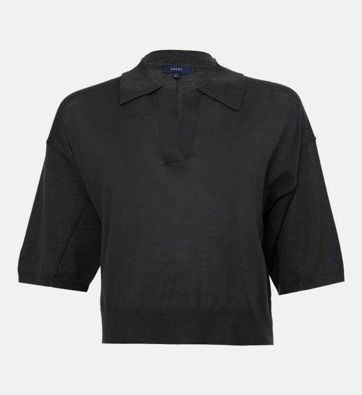 Elton Merino Wool Polo Pull-over