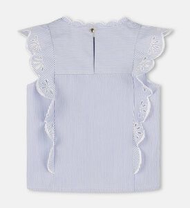 بلوزة مخططة بلا أكمام